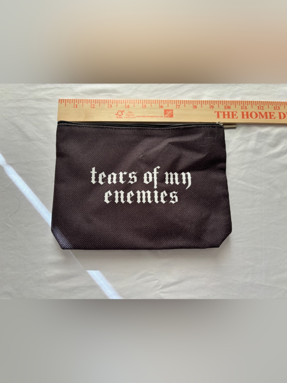 “Tears of My Enemies” Makeup Bag Black - Picture 3 of 4